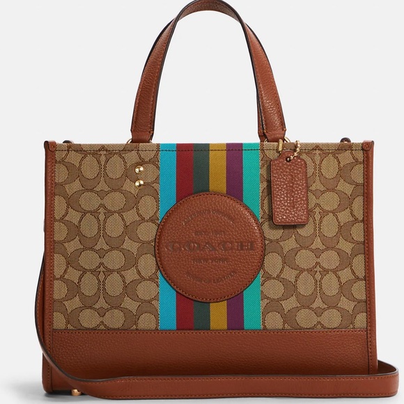 NWT Dempsey Carryall In Signature Jacquard With Stripe And Coach Patch - Picture 13 of 13